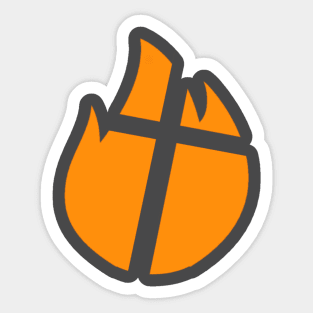 Fire Pit Fellowship (orange) Sticker